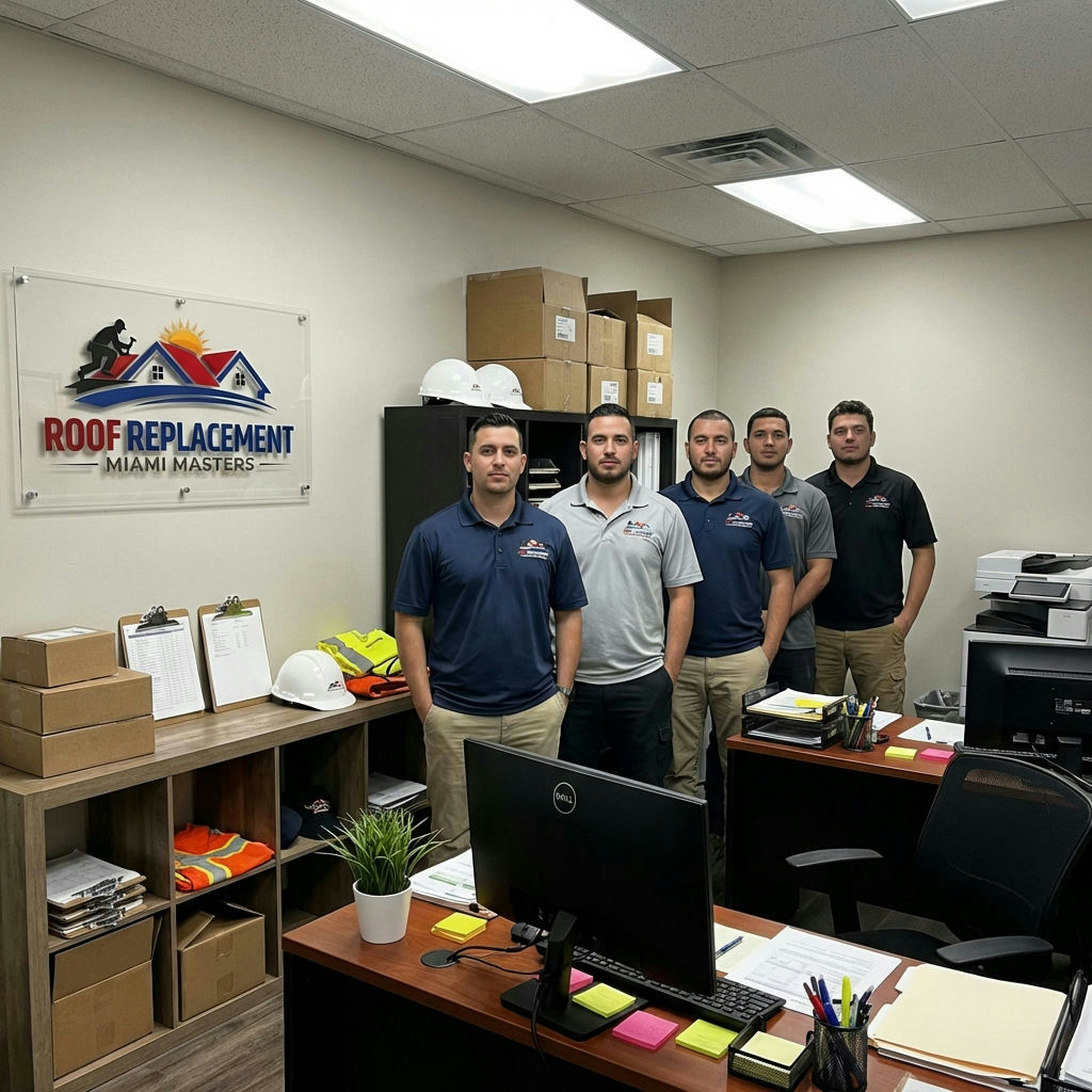 Roof Replacement Miami Masters professional team in office